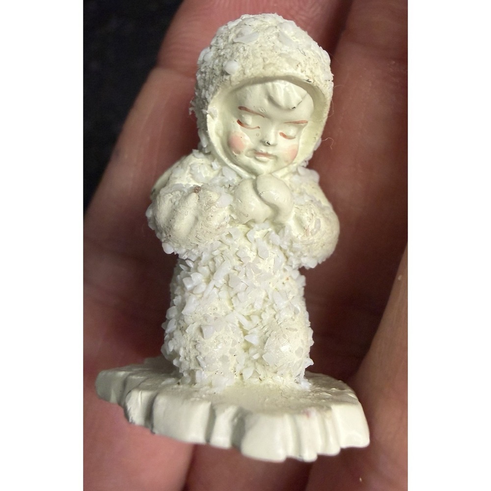 Dept 56 Miniature Snowbabies Pewter - Now I Lay Me Down‎ To Sleep - Figurine